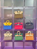 A Rainbow of Luxury: Miniature Handbags in Every Hue" - "Vibrant Mini Totes: Bold Colors for the Modern Collector